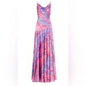 Elegant Pink and Purple Women's Dress